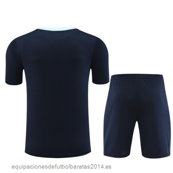 Nuevo Entrenamiento Conjunto Completo Francia 2024 Azul Marino Baratas